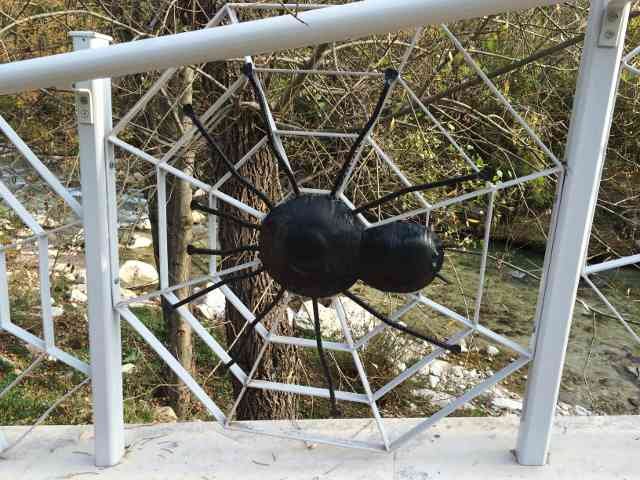 A different kind of gate decoration! Seen on a riverside footpath in C.Italy.